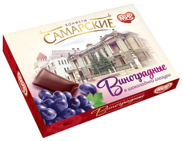 №2 КФ МИР Виноградные в шоколадной глазури 160г  в Михайловке